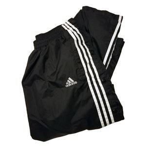 Adidas Black Popper / Snaps Sweatpants